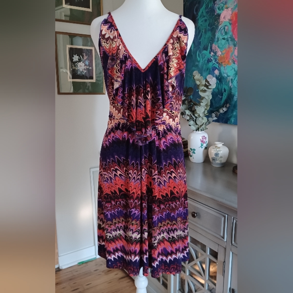 Funky And Fun Y2K Dress with Cute Ruffle Front Detail - Picture 1 of 9